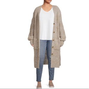 Long, OVERSIZED Cream Cardigan